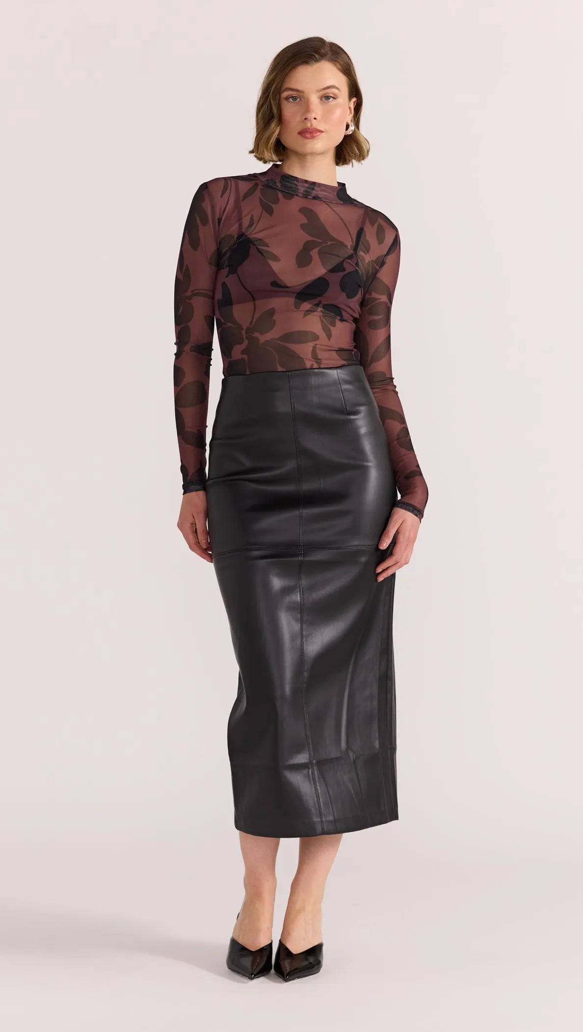 STAPLE THE LABEL Olina Mesh Top