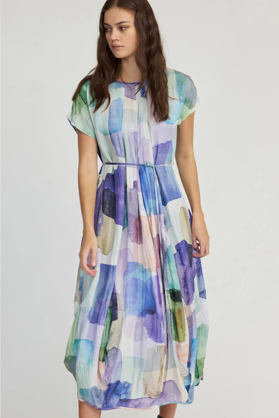 TAYLOR Lapse Dress - Tiled Square Print