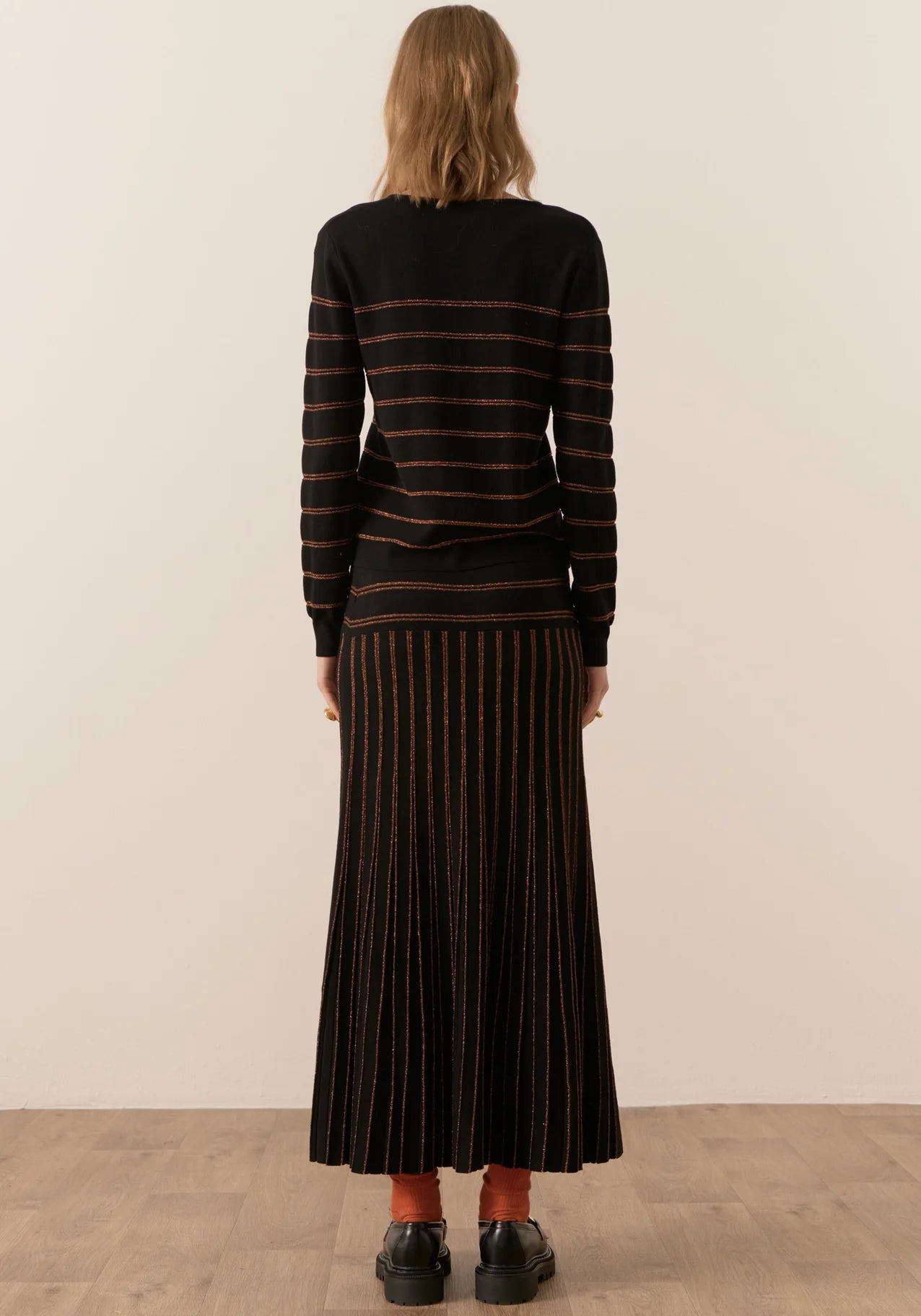 POL Gizelle Lurex Striped Knit