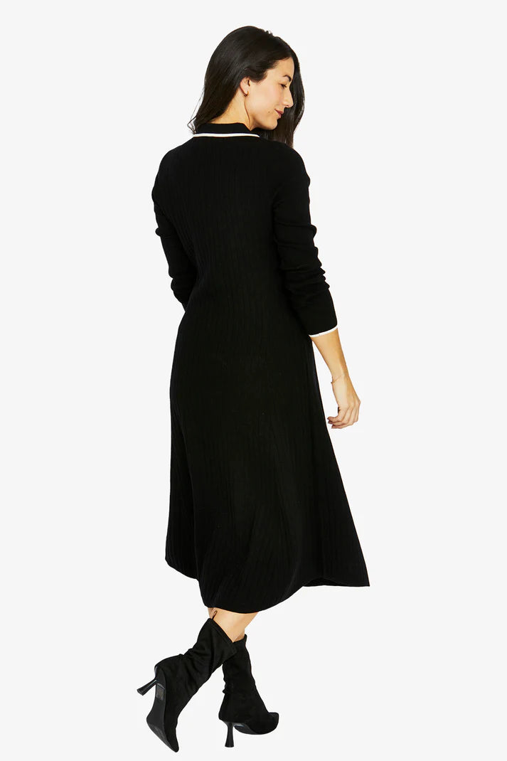 JUMP 5023 Tipped Collar Dress