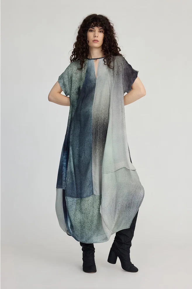 TAYLOR Ozone Dress/Wind Particle Print