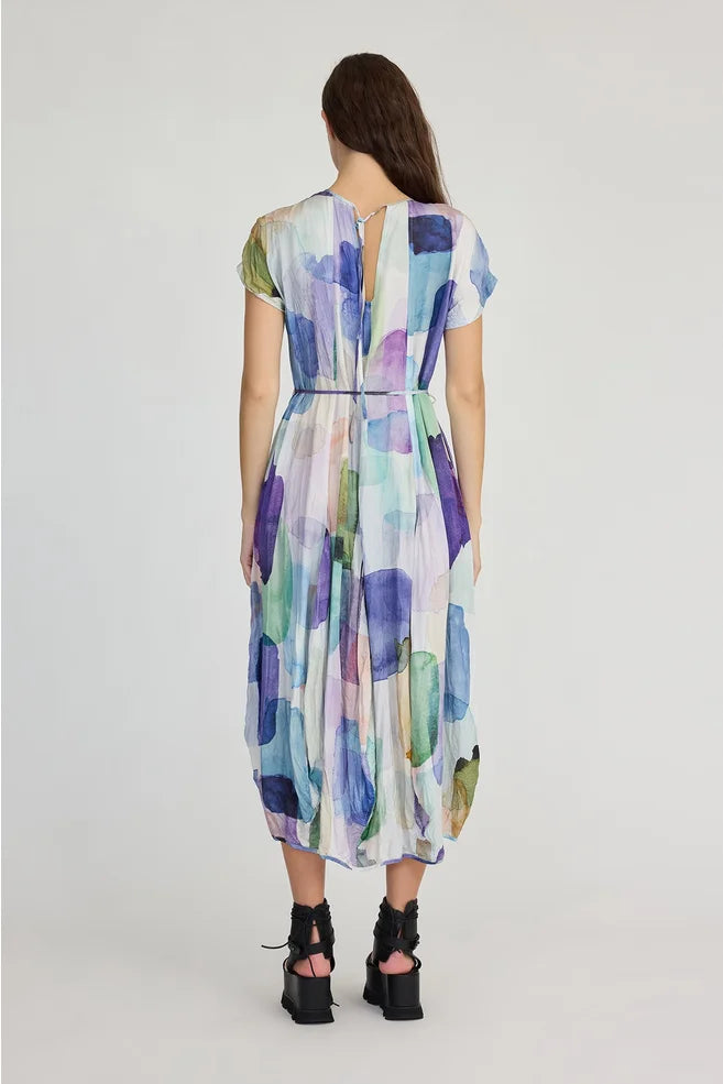 TAYLOR Lapse Dress - Tiled Square Print