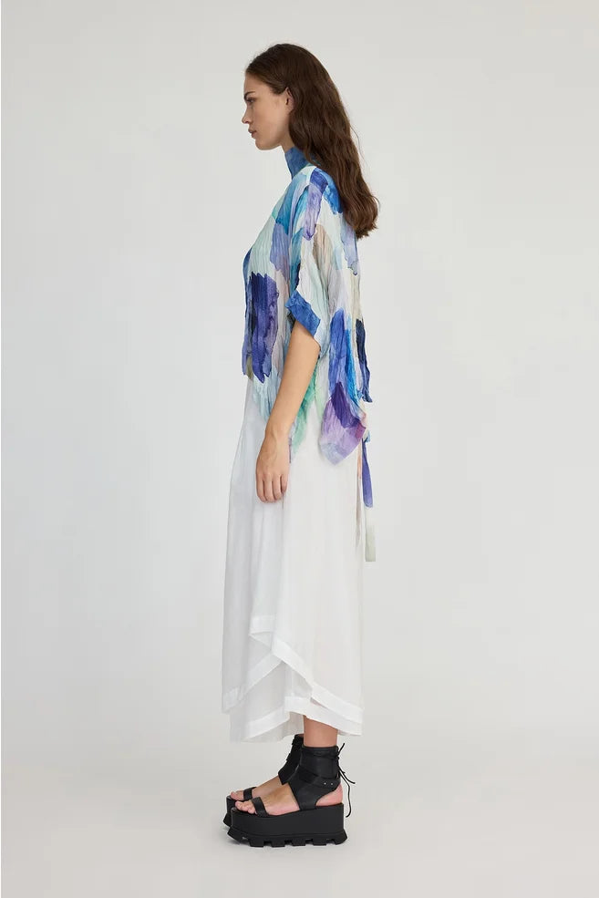 TAYLOR Antithesis Top - Tiled Square Print