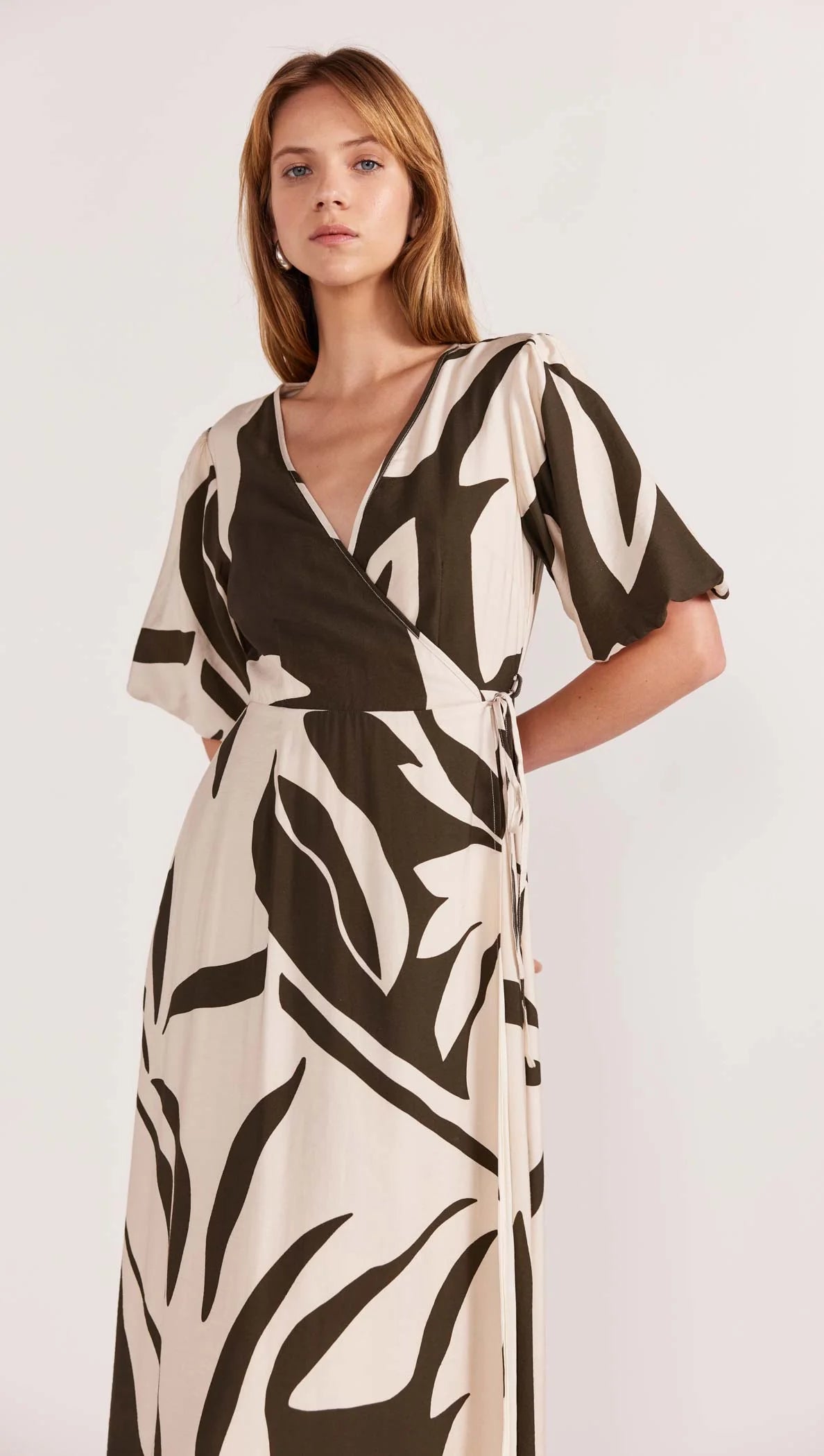 STAPLE THE LABEL Acacia Wrap Midi Dress