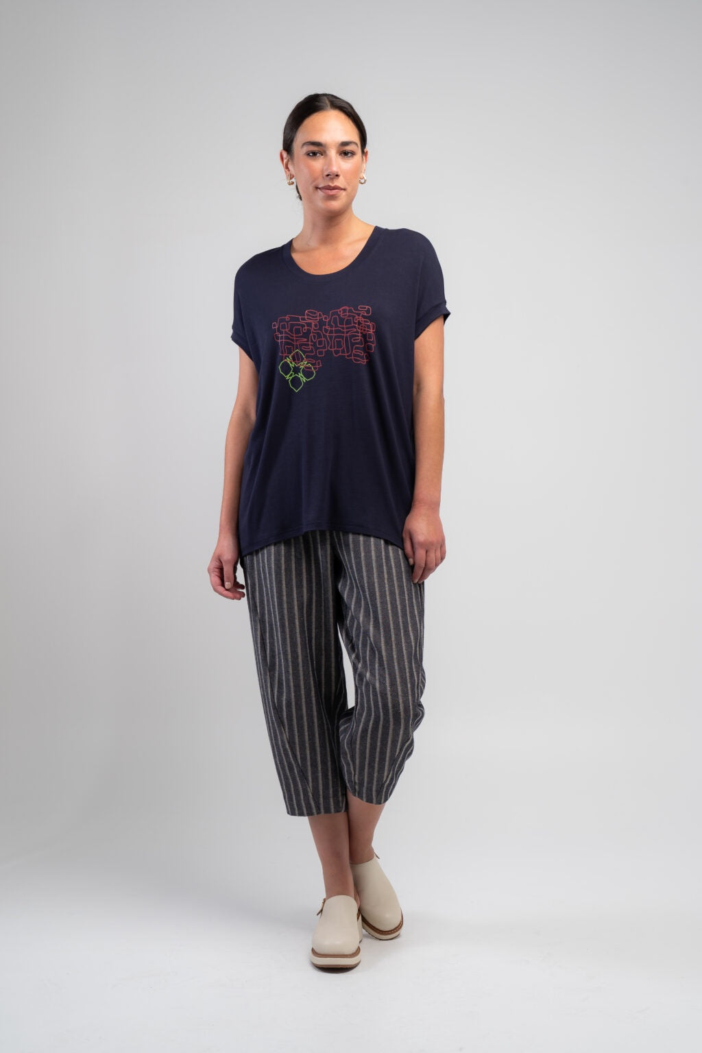 OBI Denim Stripe Barrel Jean