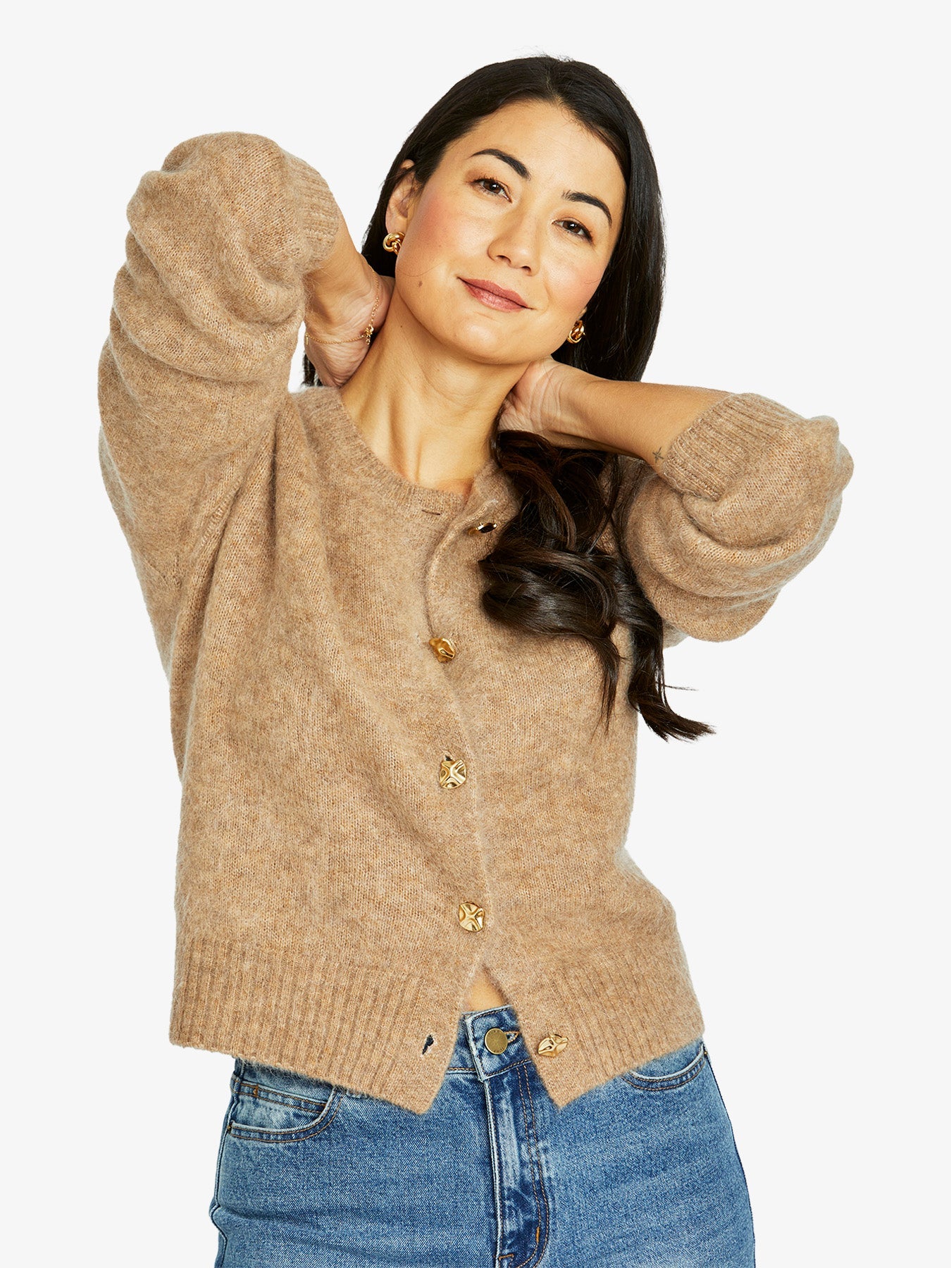 JUMP 1091 Luxe Button Cardi