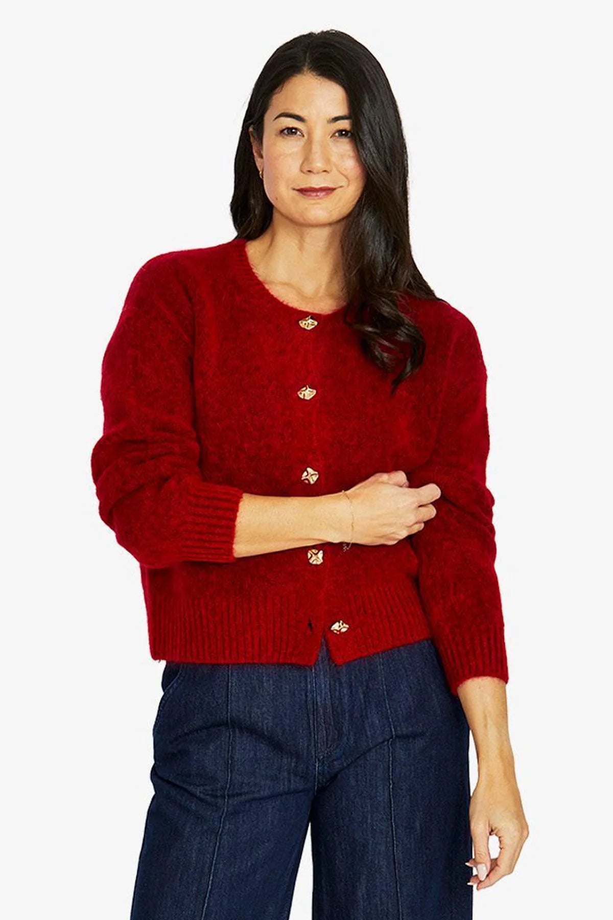 JUMP 1091 Luxe Button Cardi