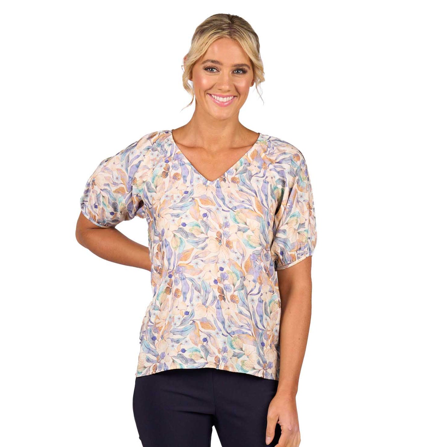VASSALLI 4454P Floaty Sleeve Top