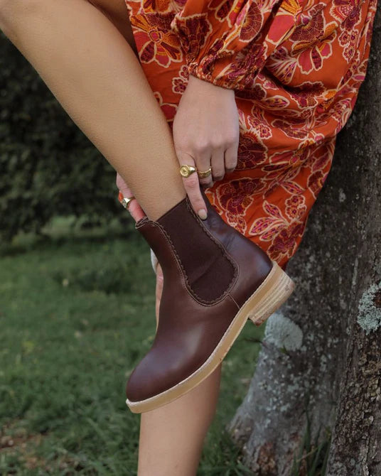 WALNUT Clemmie Leather Boot