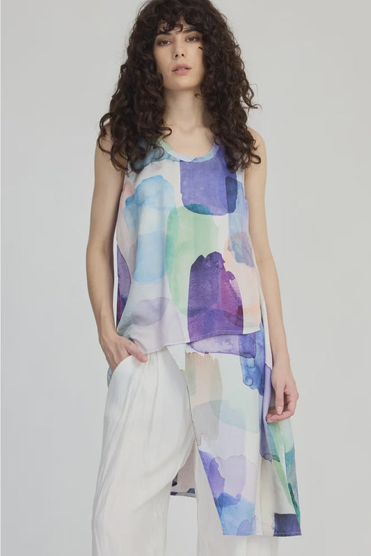 TAYLOR Aerial Tunic - Tiled Square Print