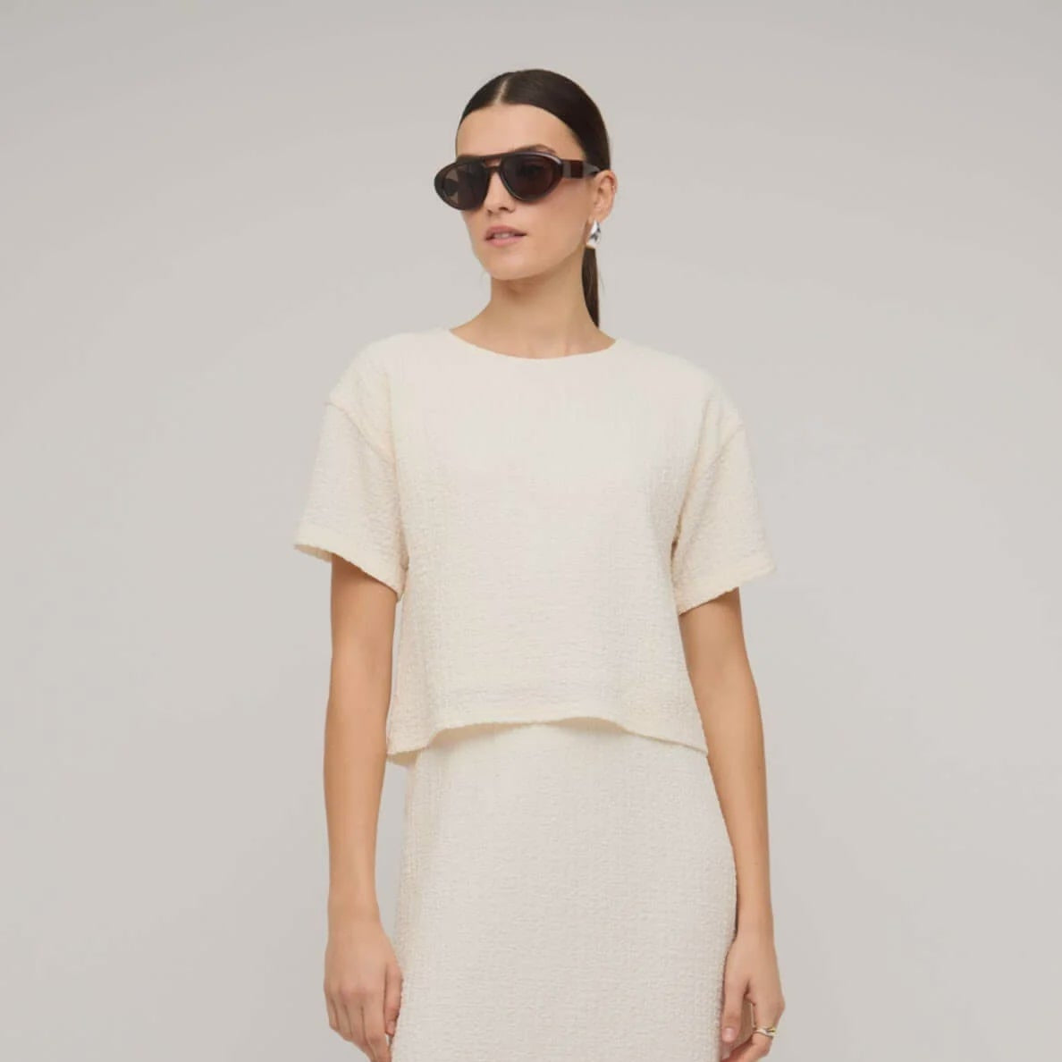 STAPLE THE LABEL Lyric Boxy Crop Tee