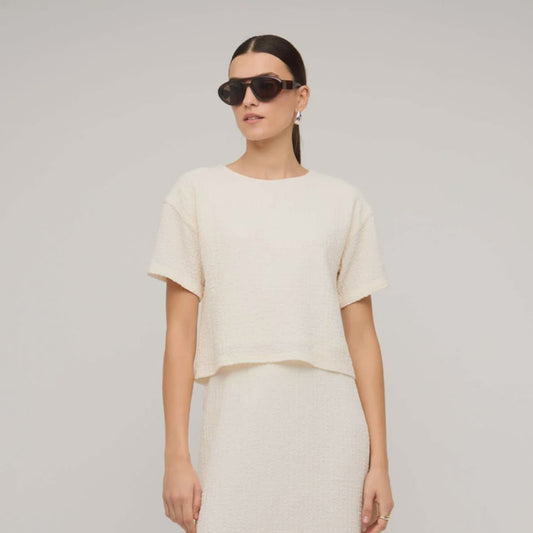 STAPLE THE LABEL Lyric Boxy Crop Tee