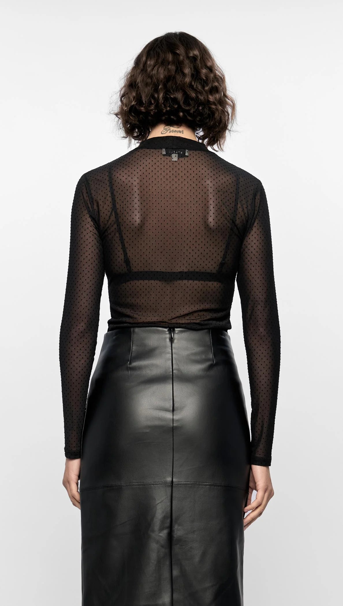 STAPLE THE LABEL Kaia Spot Mesh Top