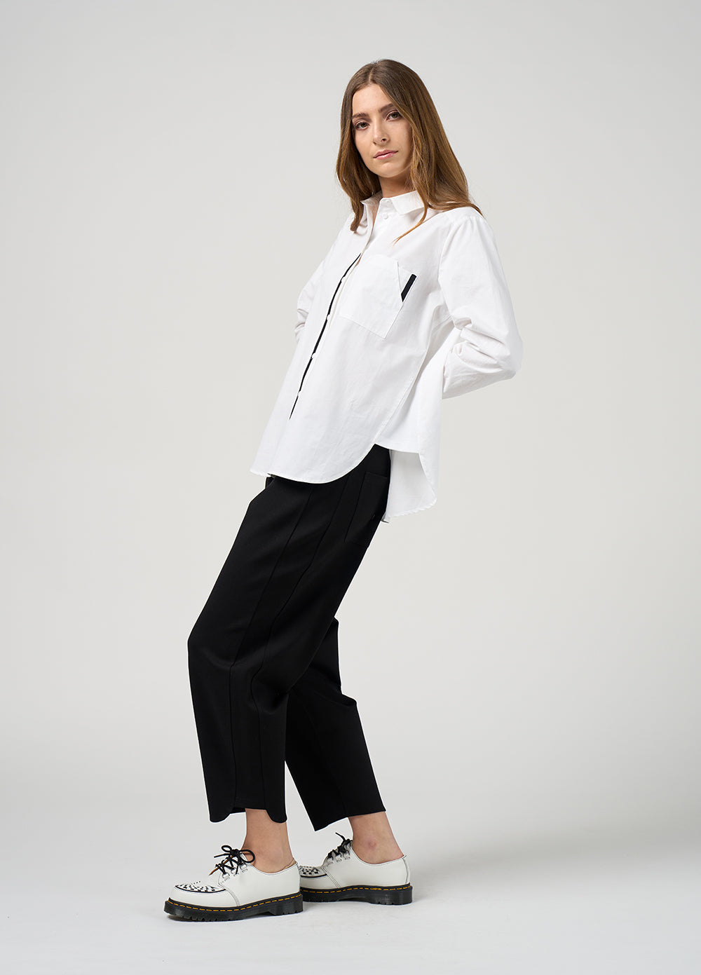 MADLY SWEETLY Mixed Media Shirt