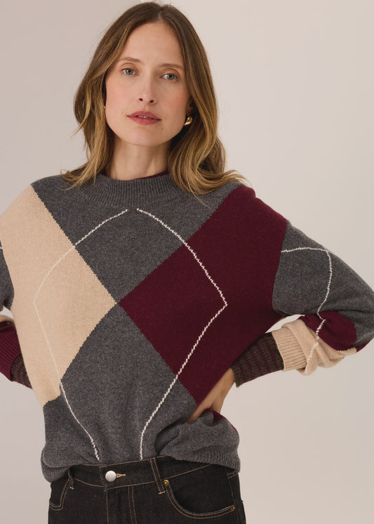 POL Loren Argyle Knit