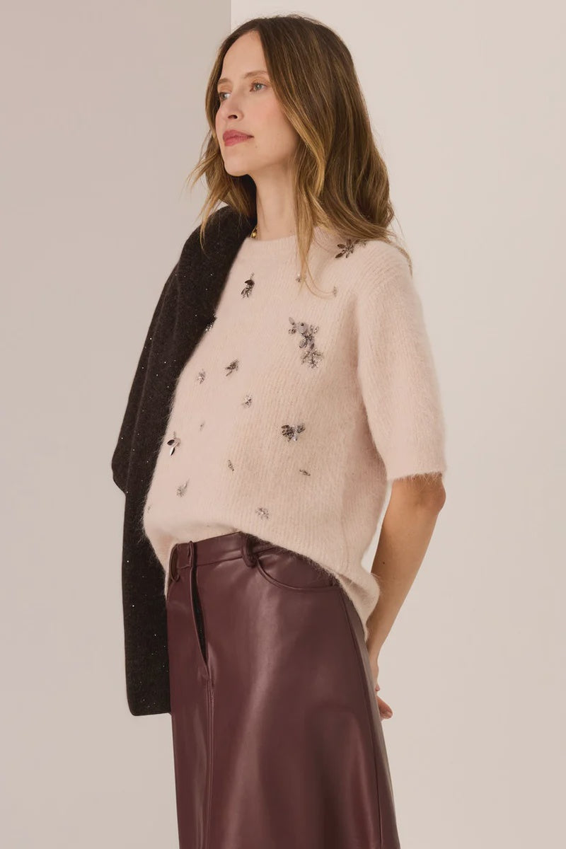 POL Haviland Beaded Knit Tee