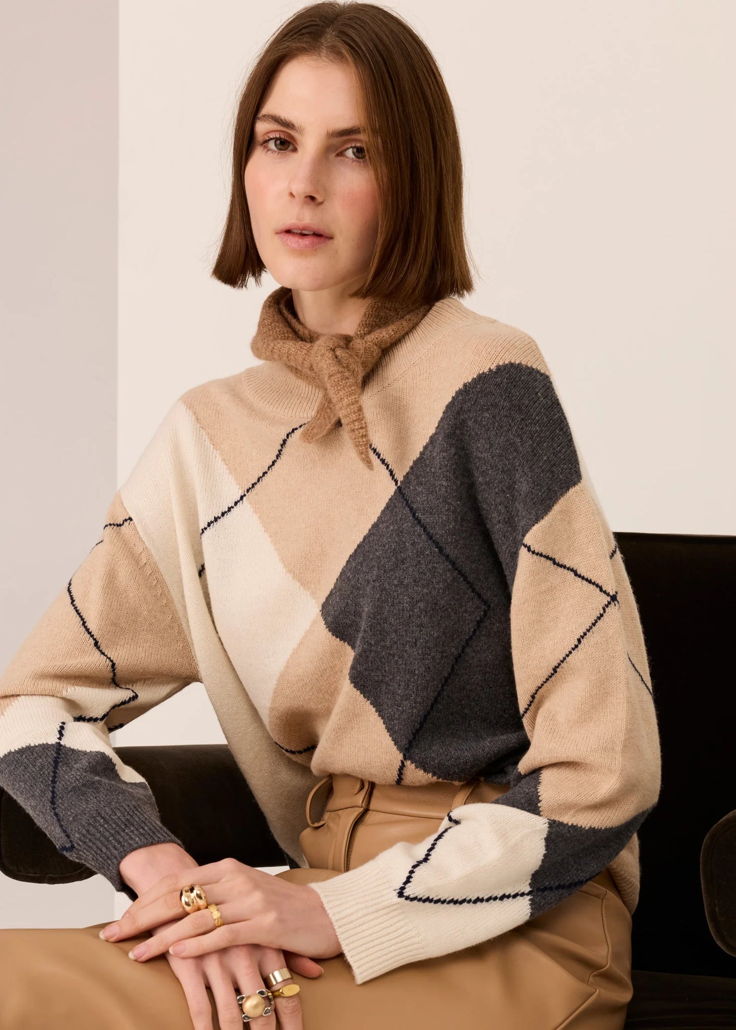 POL Loren Argyle Knit