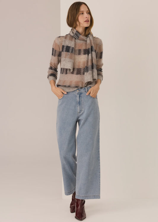 POL Ciara Stripe Textured Knit