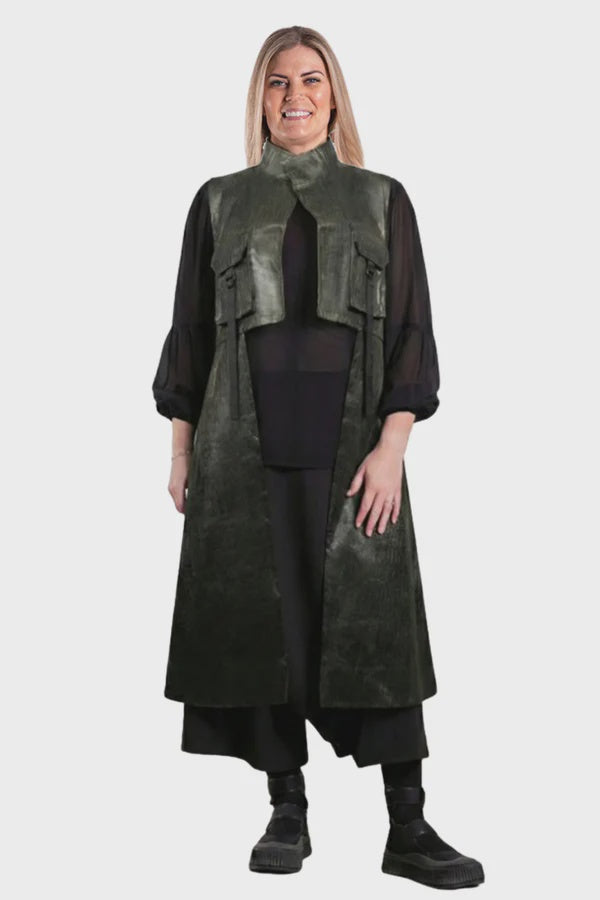 DEEANNE HOBBS Construction Coat Sleeveless