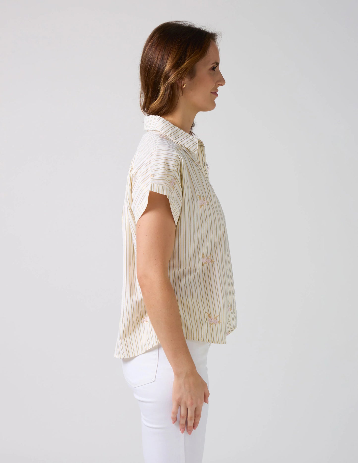STELLA + GEMMA Lindy Shirt Yellow Stripe