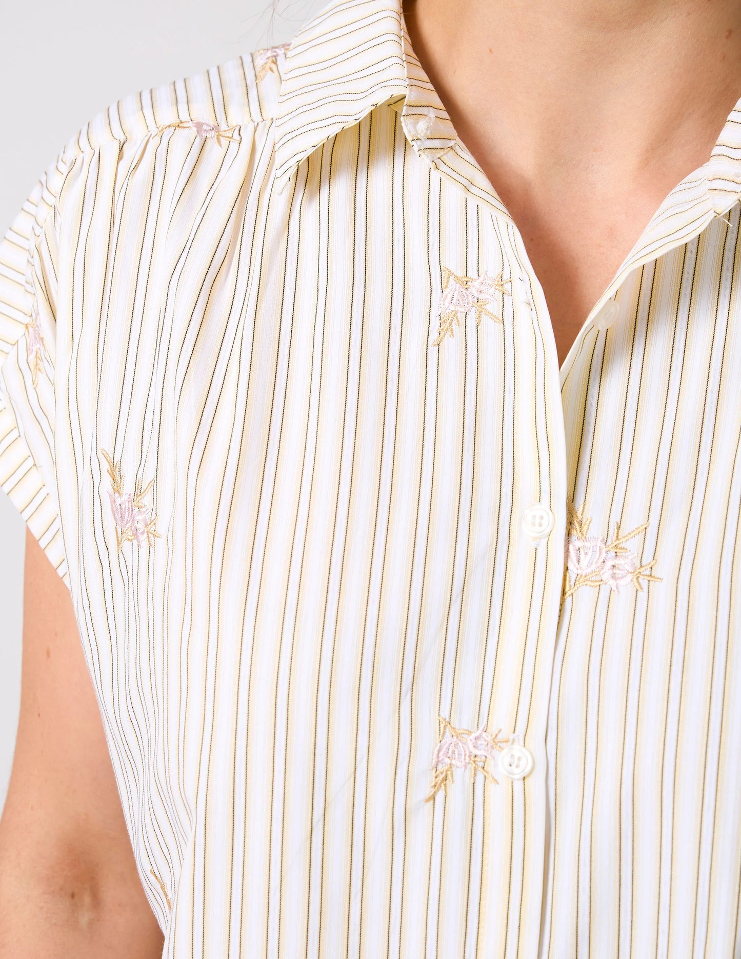 STELLA + GEMMA Lindy Shirt Yellow Stripe