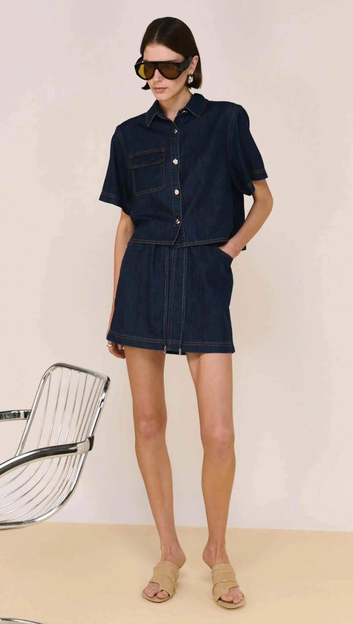 STAPLE THE LABEL Lea Denim Shirt