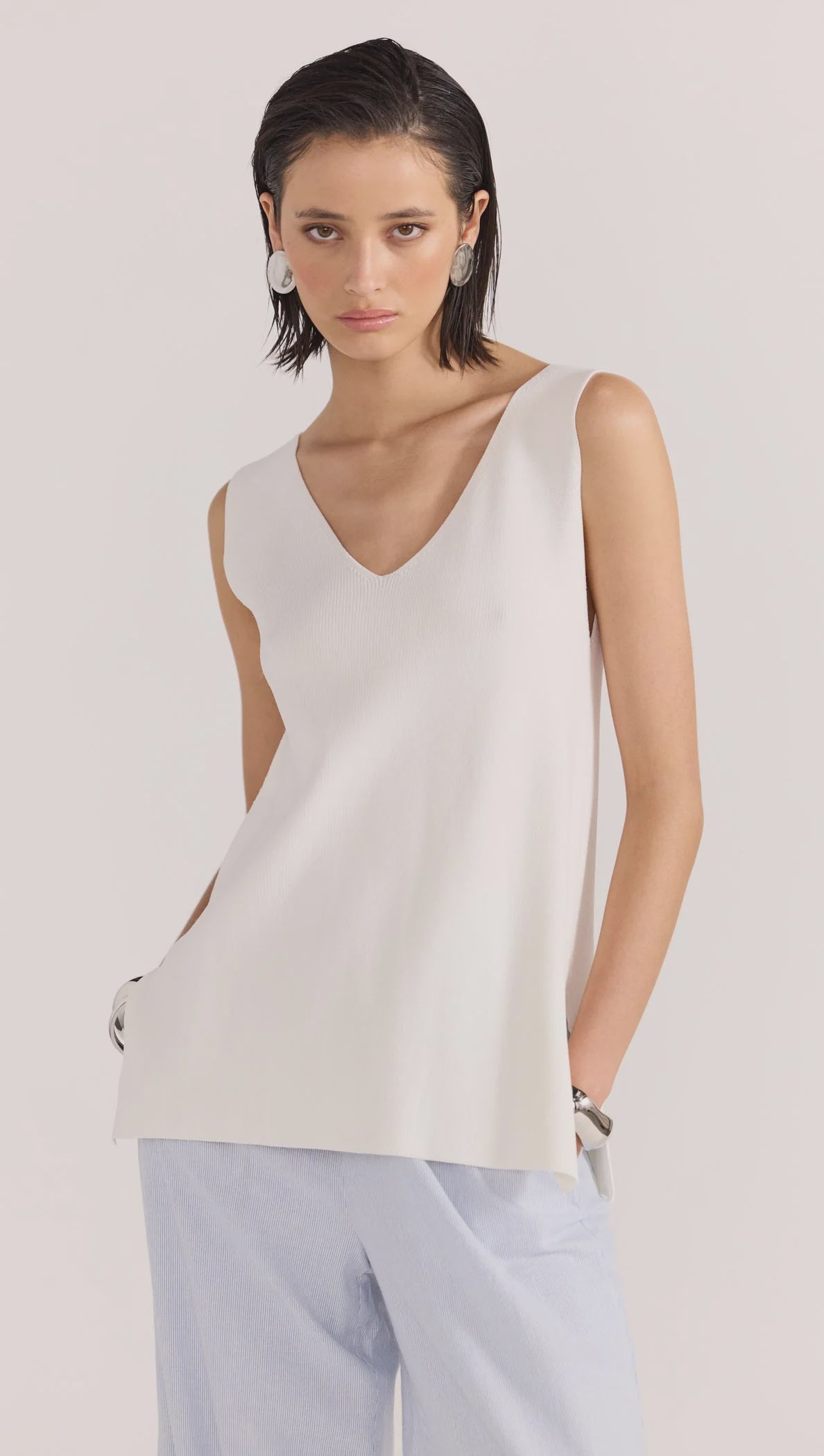 STAPLE THE LABEL Celia V Neck Tunic Tank