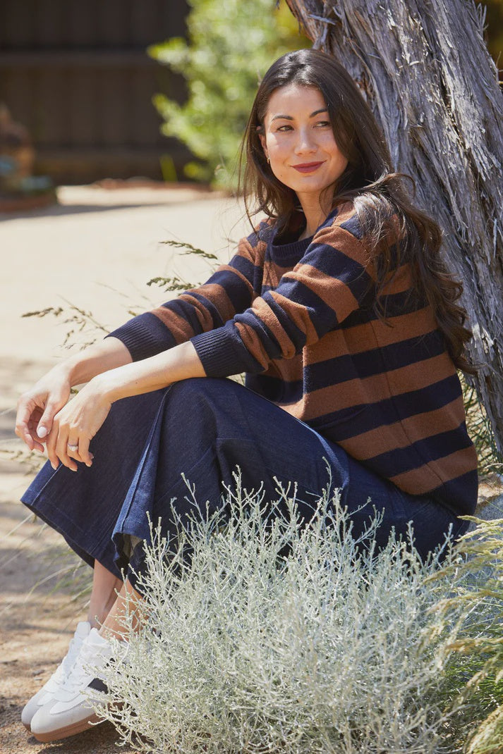 JUMP 1076  2 Pkt Stripe Pullover